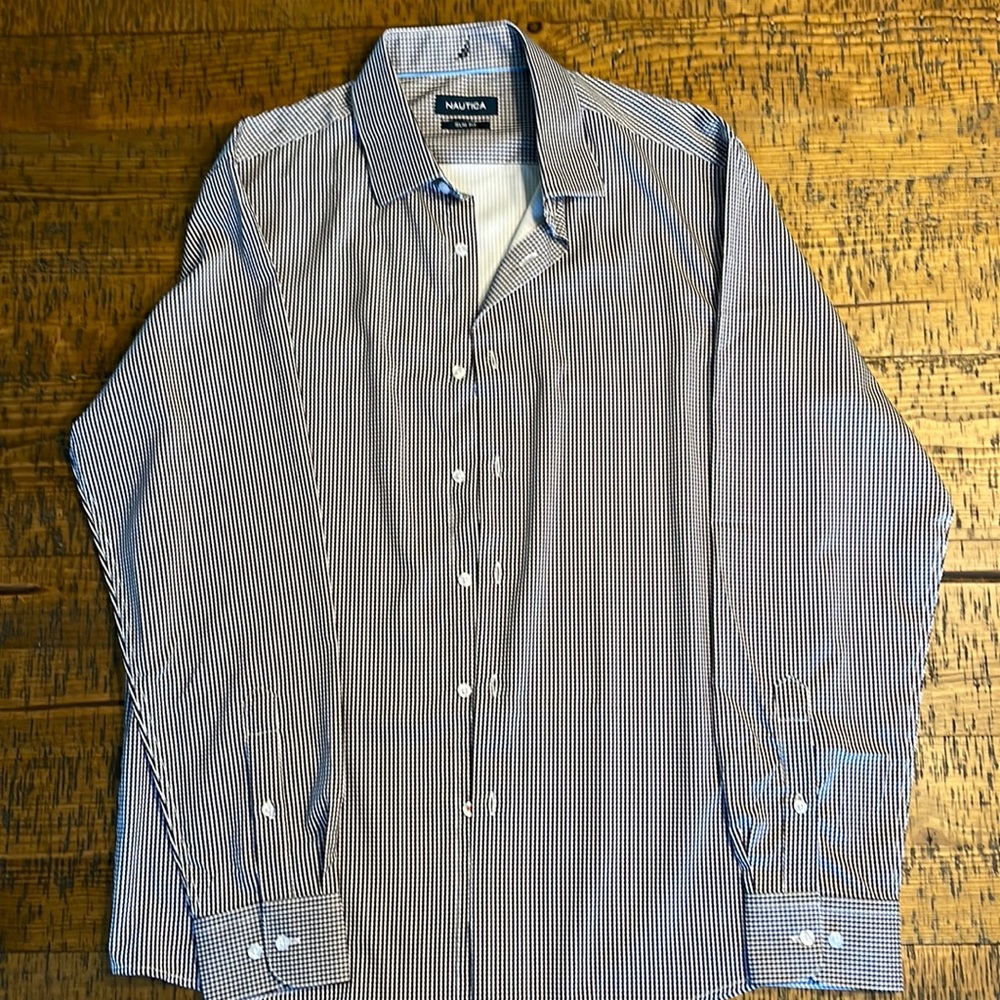 Men's Nautica Dress Shirt Slim Fit 16 1/2 34-35